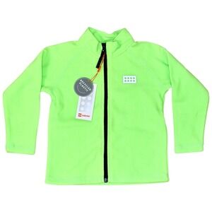 Lego Wear Kids Neon Green Fleece Zip Up Cardigan Jacket Size 3T 98